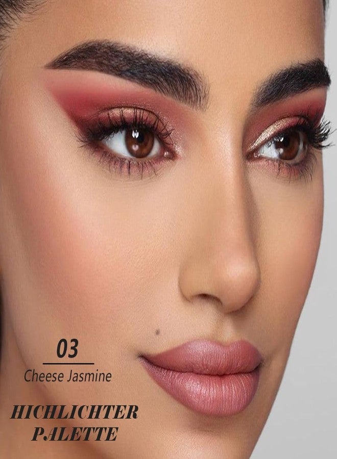 HHLTOH 3 in 1 Sculpting Powder Palette for Old Women – Highlight, Contour, Nose Shadow & Eyeshadow Base – Buildable Matte Face Powder for Setting, Enhancing & Natural Finish (03# Beige & Light Brown) - Image 2